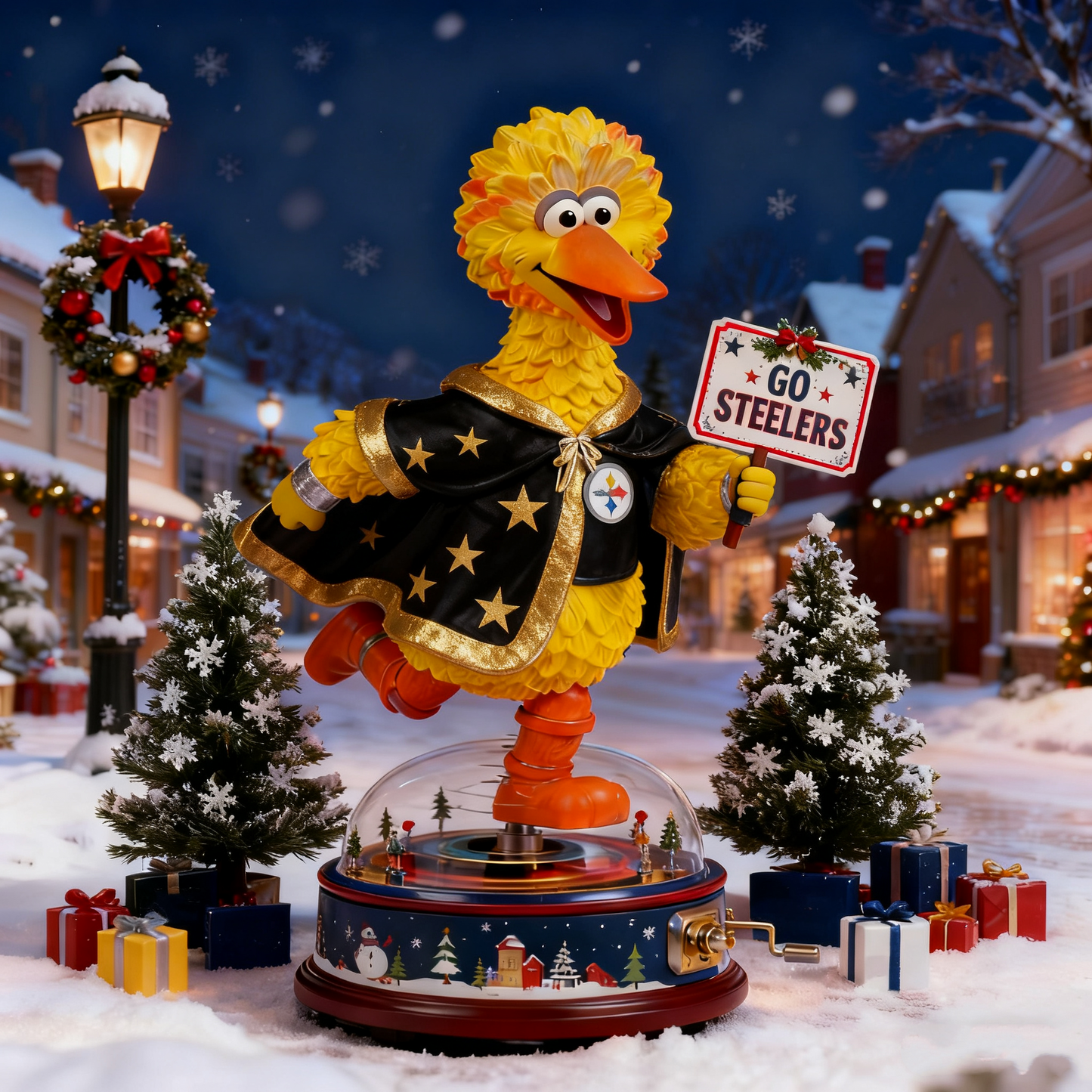 Premium NFL PIT x Big Bird Christmas Arcylic Plaque V1 NMD TTV