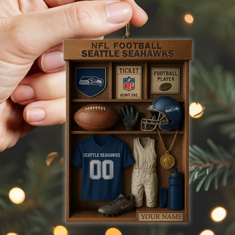 Premium NFL SEA Football Locker Hanging Ornament V1 NMD NHM