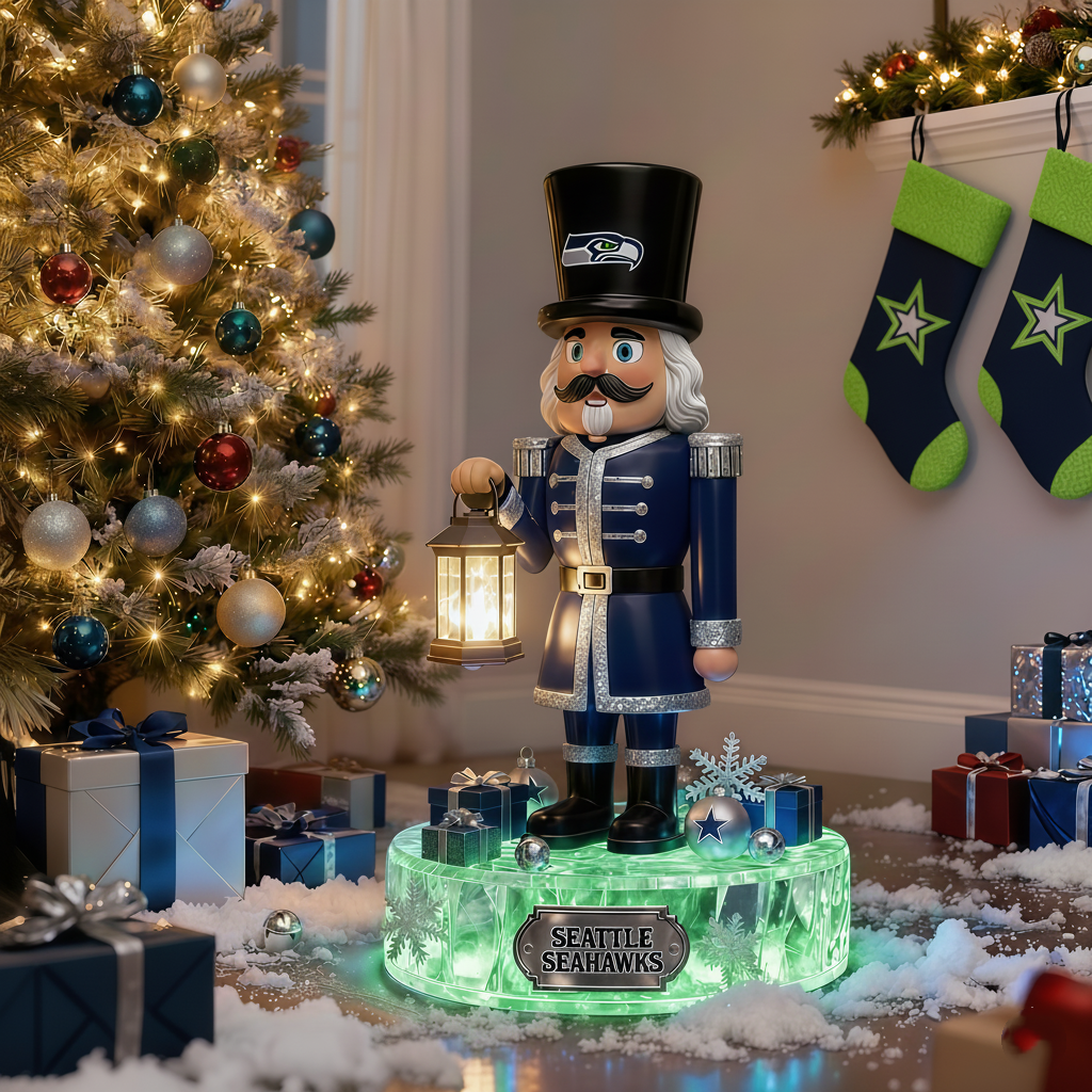 Premium NFL SEA LED Nutcracker Holiday Decor V1 NMD 261125 TTV