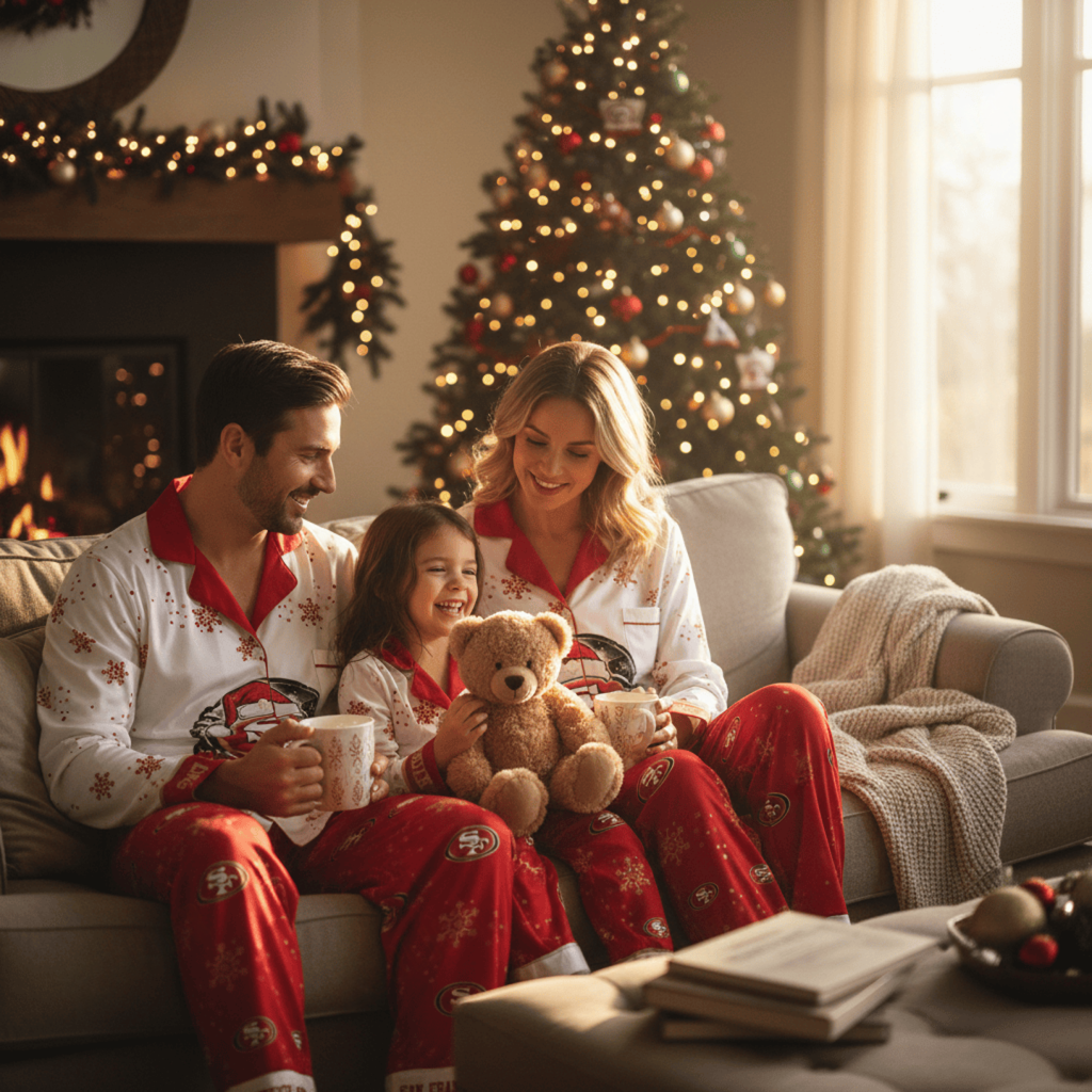 Premium NFL SF Christmas Pajamas V1 NMD TTV