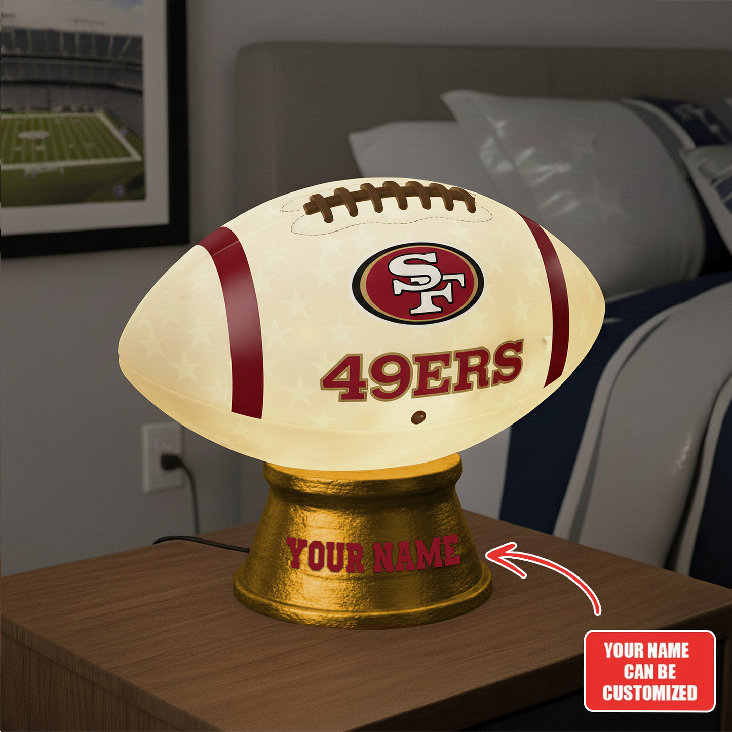 Premium NFL SF Football Night Light Custom Name V2 NMD TTV