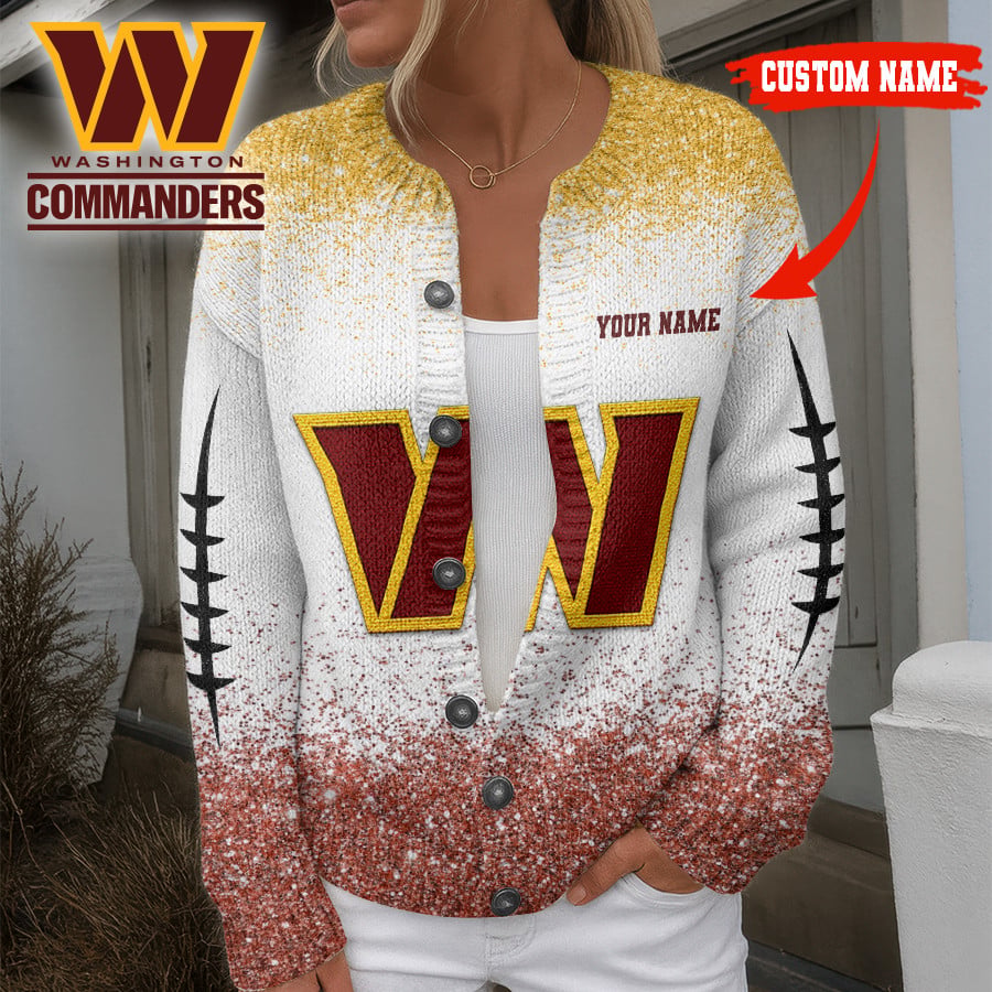 Premium NFL WAS Cozy Knit Cardigan V1 NMD NHM