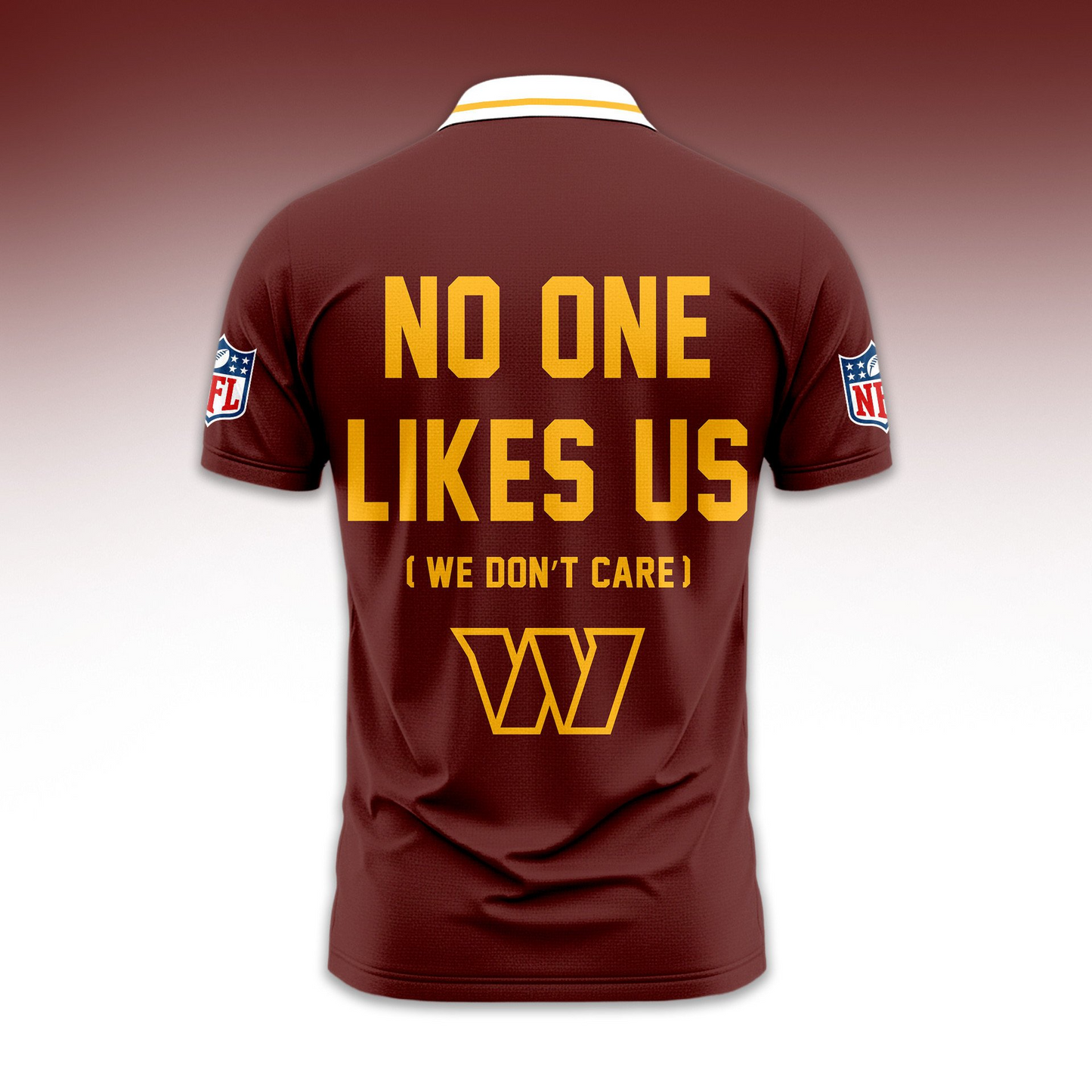 Premium NFL WAS No One Likes Us Polo Shirt V1 NMD TTV