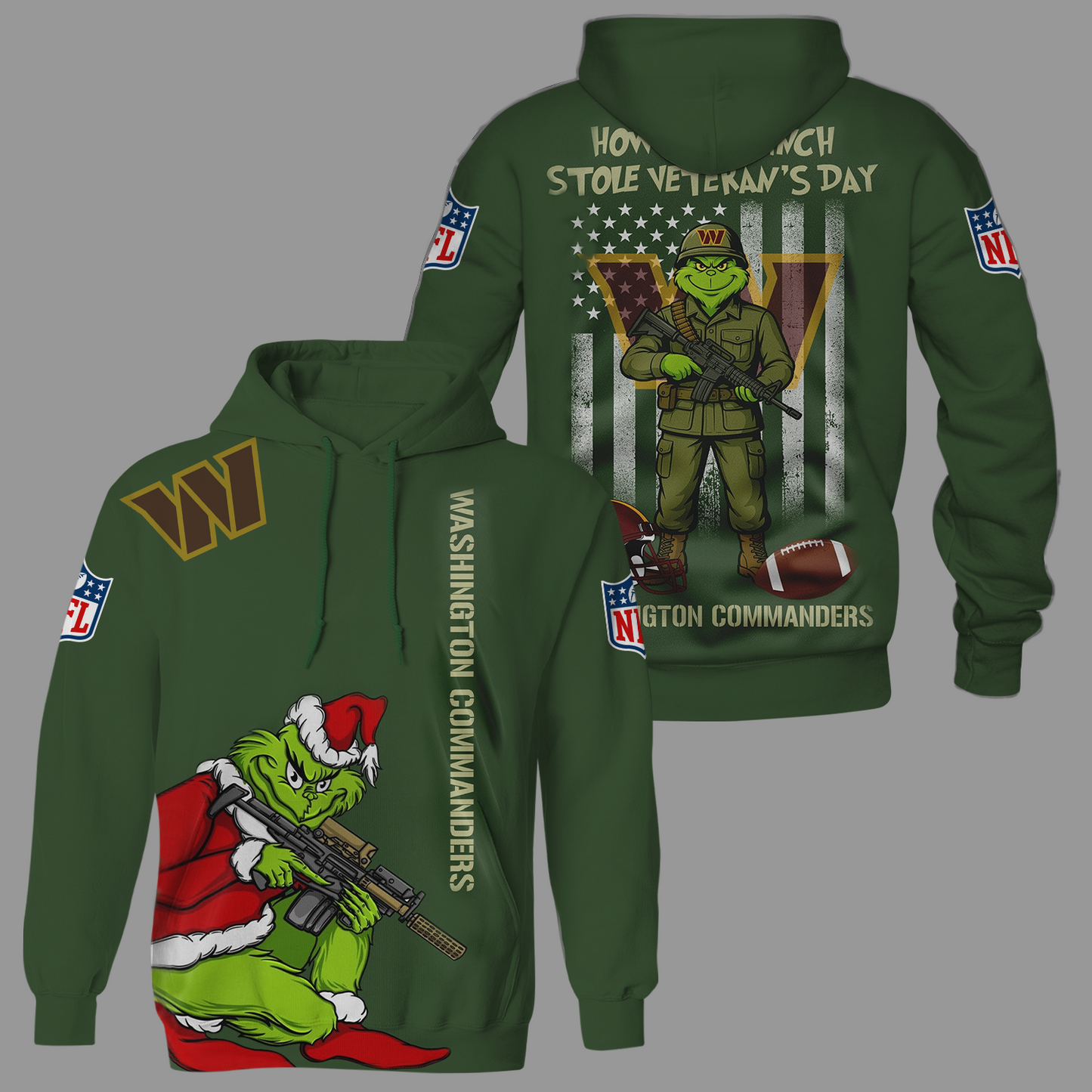 Premium NFL WAS The Grinch Salute Veterans Shirt V1 NMD 311025 TTV