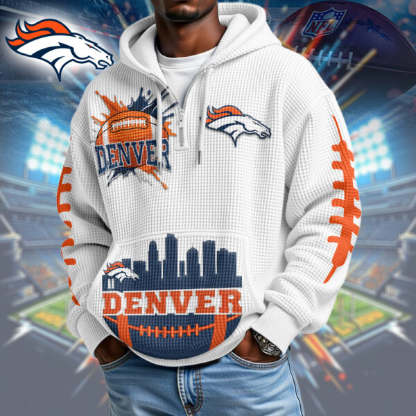 Premium NFL x DB Waffle Zipper Long Sleeve Hooded Sweatshirt V1 NAK HLPHUONG