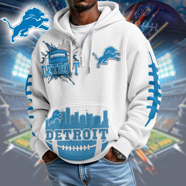 Premium NFL x DL Waffle Zipper Long Sleeve Hooded Sweatshirt V1 NAK HLPHUONG