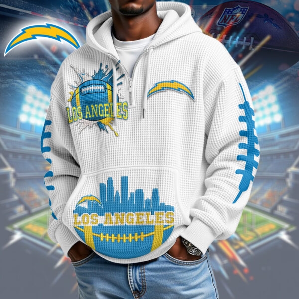 Premium NFL x LAC Waffle Zipper Long Sleeve Hooded Sweatshirt V1 NAK HLPHUONG