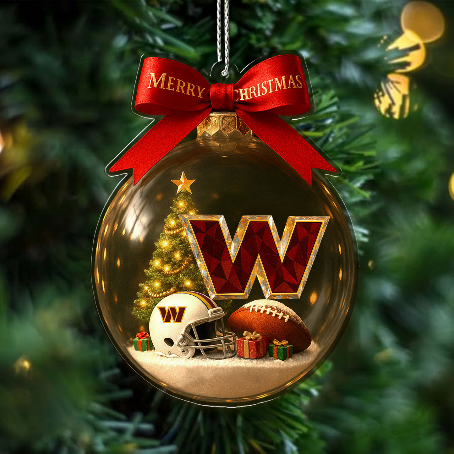 Premium NFL X WAS Christmas Ornaments NDT TDT