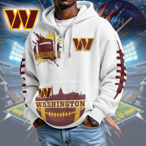 Premium NFL x WC Waffle Zipper Long Sleeve Hooded Sweatshirt V1 NAK HLPHUONG