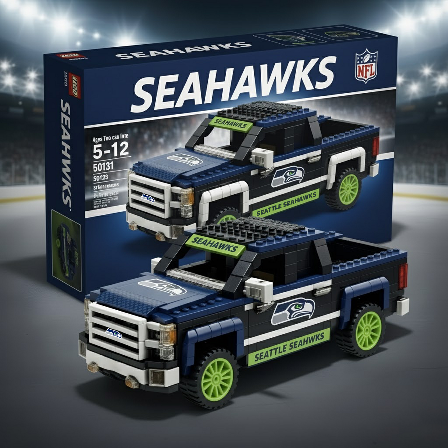 SEA x NFL 3D Racing Truck Model Building Block Set V1 NAK NHT