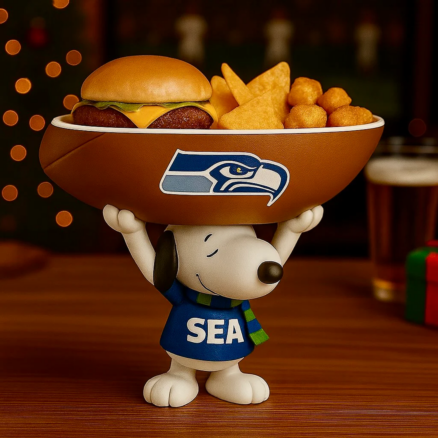 SEA X NFL Creative Football Team Snoopy Snack Tray NAK NHT