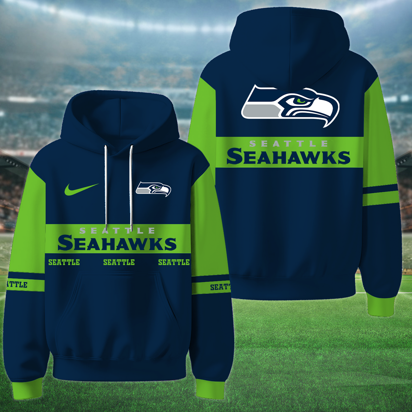 SEA x NFL Special Hoodie New Style Personalized Gifts For Fan DATND TANTD