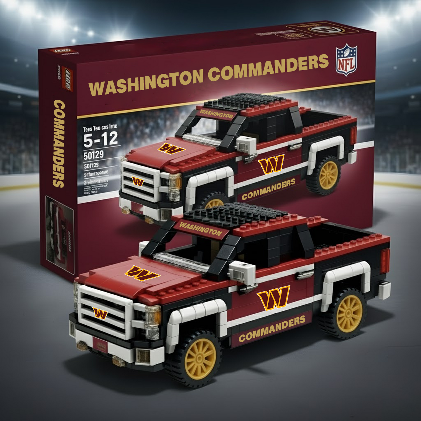 WAS x NFL 3D Racing Truck Model Building Block Set V1 NAK NHT