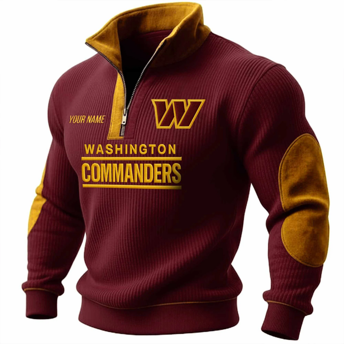 WAS x NFL PREMIUM LONG ZIP POLO SHIRT DATND TANTD