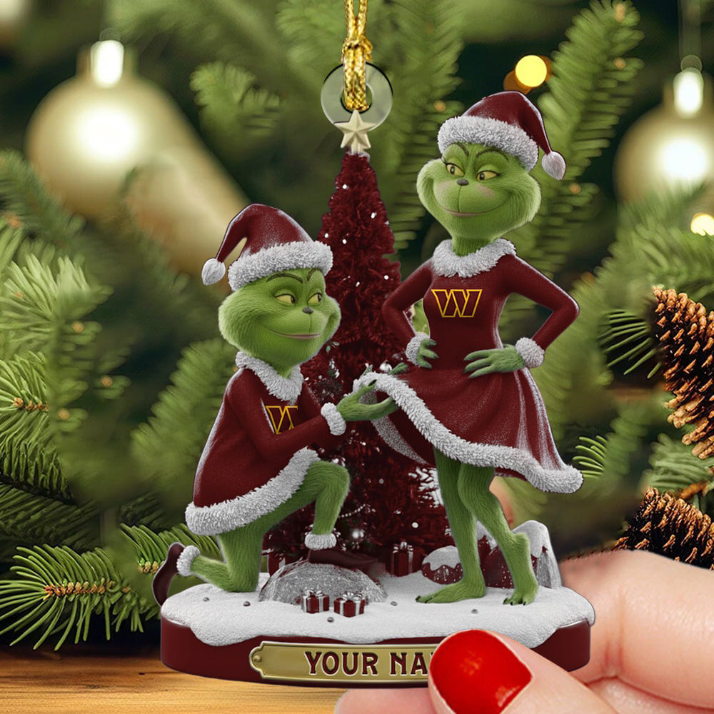 WC NFL Personalized Funny Christmas Couple Ornament Gift For Family DDTNTL