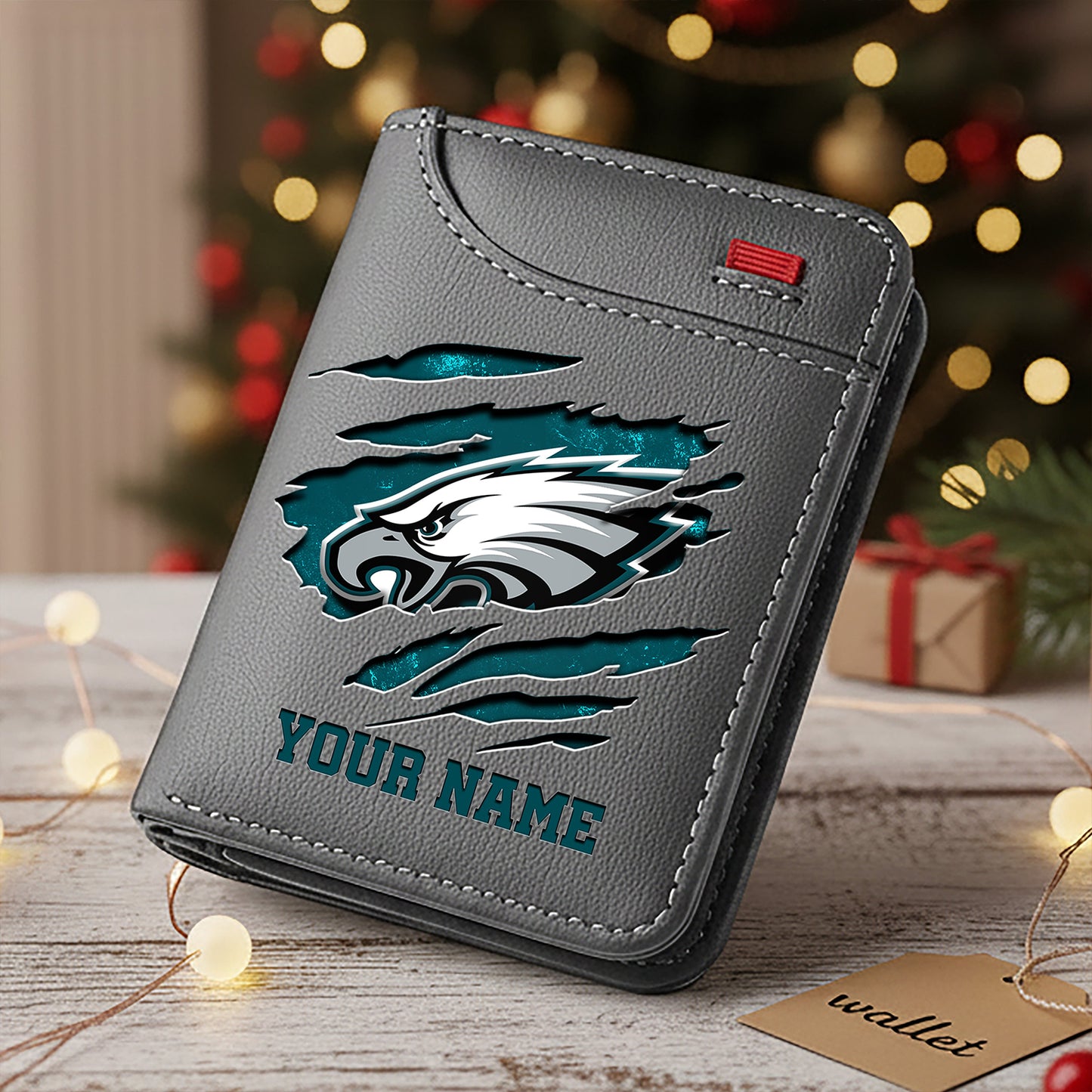 Premium NFL X PHI  Cracked  Leather Wallet V1 NDT NHM 241125