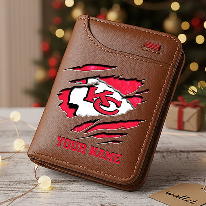Premium NFL X KCC  Cracked  Leather Wallet V1 NDT NHM 241125