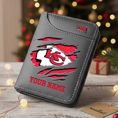 Premium NFL X KCC  Cracked  Leather Wallet V1 NDT NHM 241125