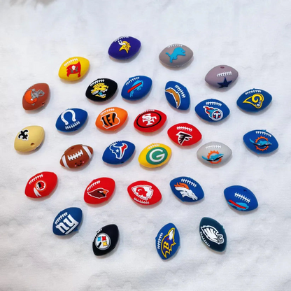 PREMIUM NFL X PHI Football 3D Silicone Focal Beads NDT NHM 271125