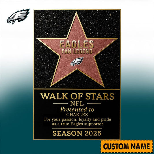 PREMIUM NFL X PHI Walk Of Stars Acrylic Block Plaque Funny Christmas NDT NHM 211125