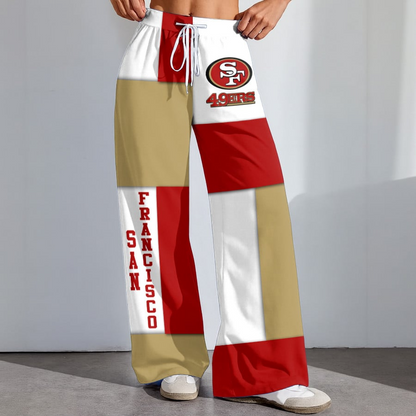 Premium NFL X SF49 Color Block Football High-Stretch Casual Pants NDT NHM 181125