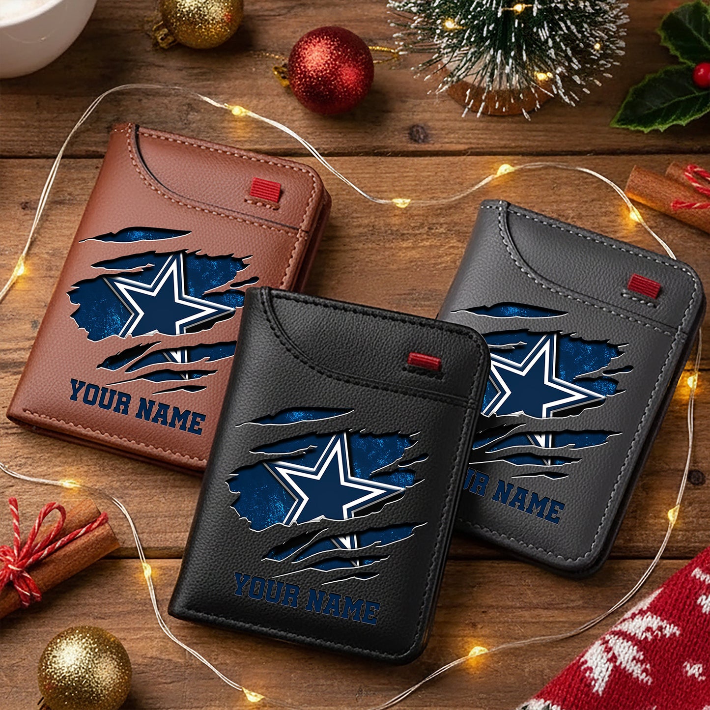Premium NFL X DAL  Cracked  Leather Wallet V1 NDT NHM 241125