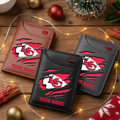 Premium NFL X KCC  Cracked  Leather Wallet V1 NDT NHM 241125
