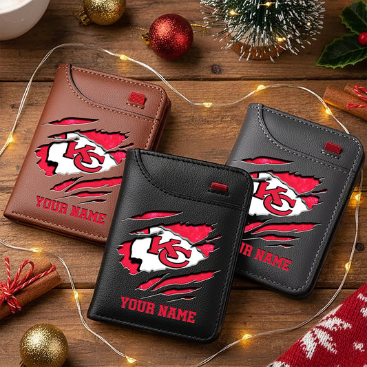Premium NFL X KCC  Cracked  Leather Wallet V1 NDT NHM 241125