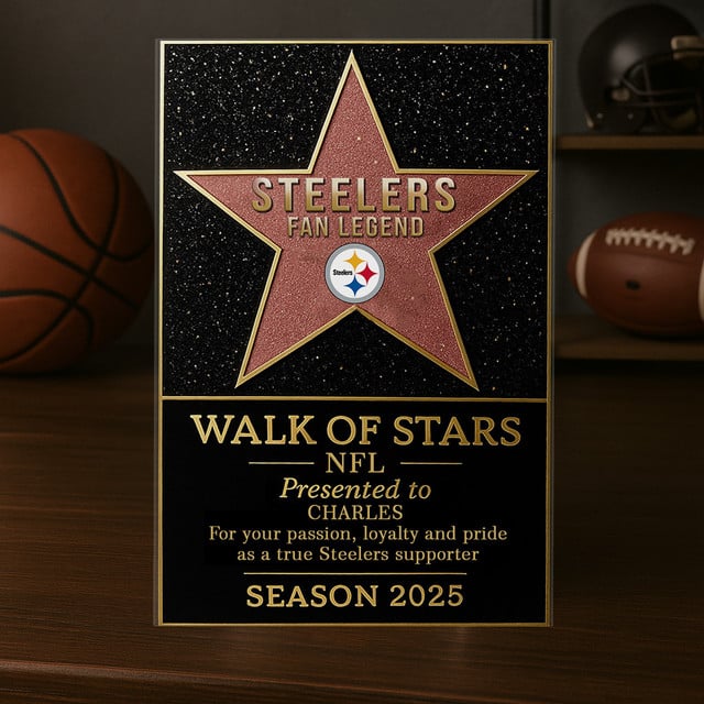 PREMIUM NFL X PIT Walk Of Stars Acrylic Block Plaque Funny Christmas NDT NHM 211125