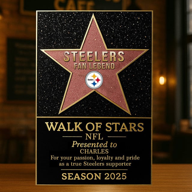 PREMIUM NFL X PIT Walk Of Stars Acrylic Block Plaque Funny Christmas NDT NHM 211125