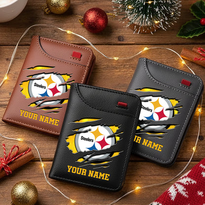 Premium NFL X PIT Cracked  Leather Wallet V1 NDT CTND 241125
