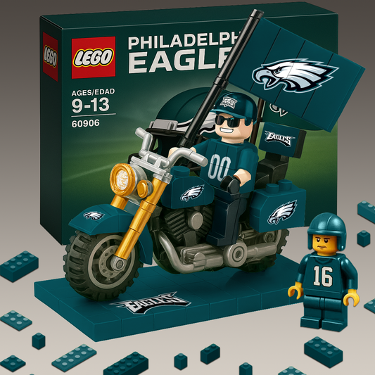 PREMIUM NFL x PHI Building Blocks Bike Toy Set NDT TDT 181125