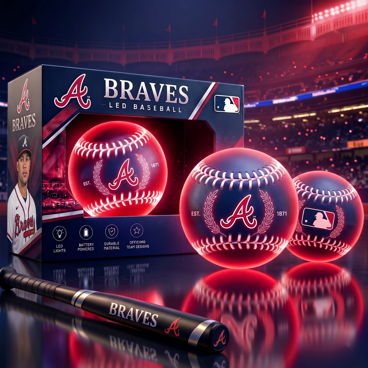 AB x Custom MLB Light-Up LED Baseball Gift Set