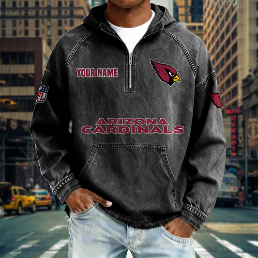 AC x NFL Denim Long - Sleeved Hooded Sweatshirt DDT NTL