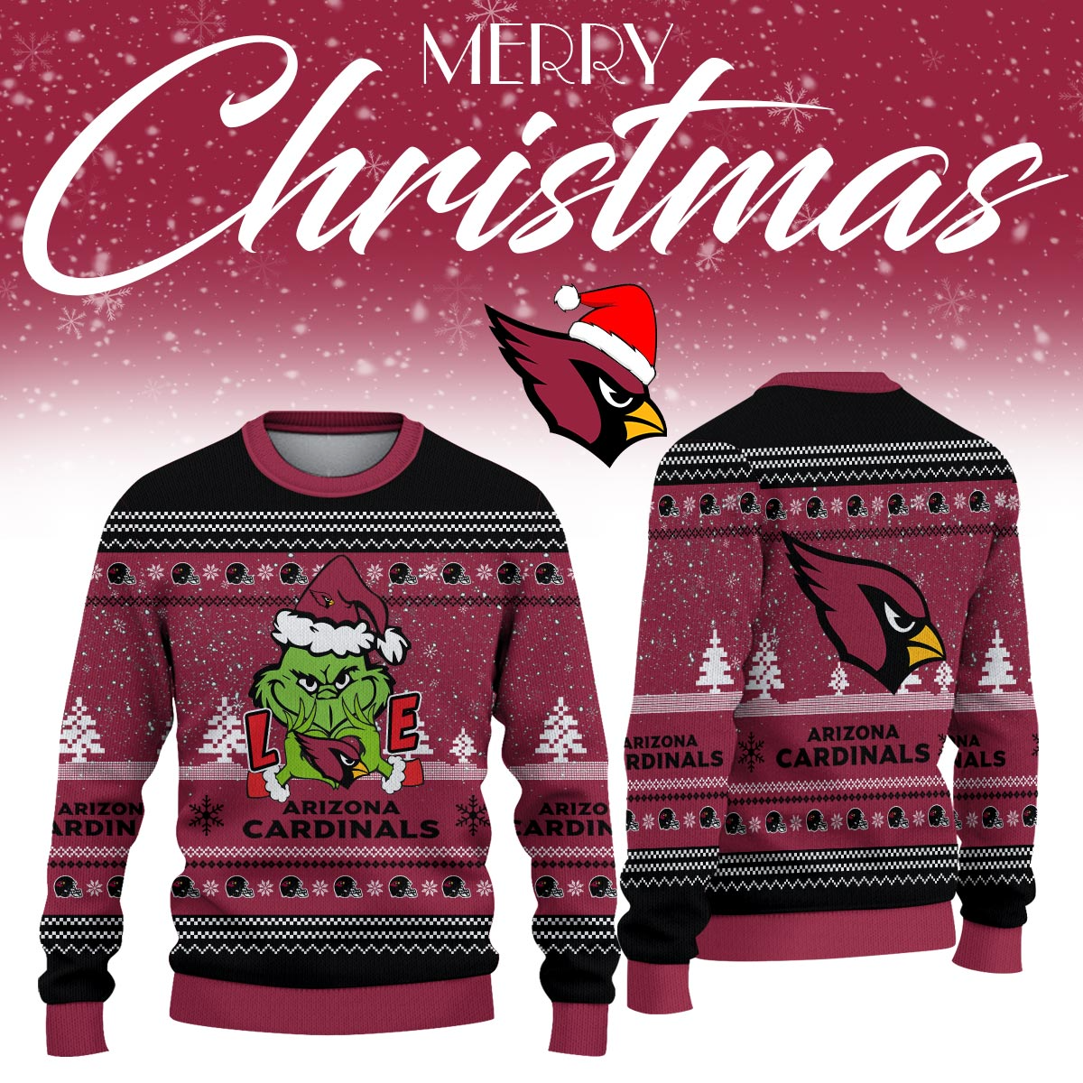 AC x NFL Love Football Ugly Christmas Sweater DDT NTL