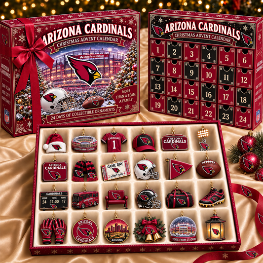 AC x NFL Team Christmas Advent Calendar Box - 24 Days Countdown Tree Ornaments Gift Set 2809 NAK TTT
