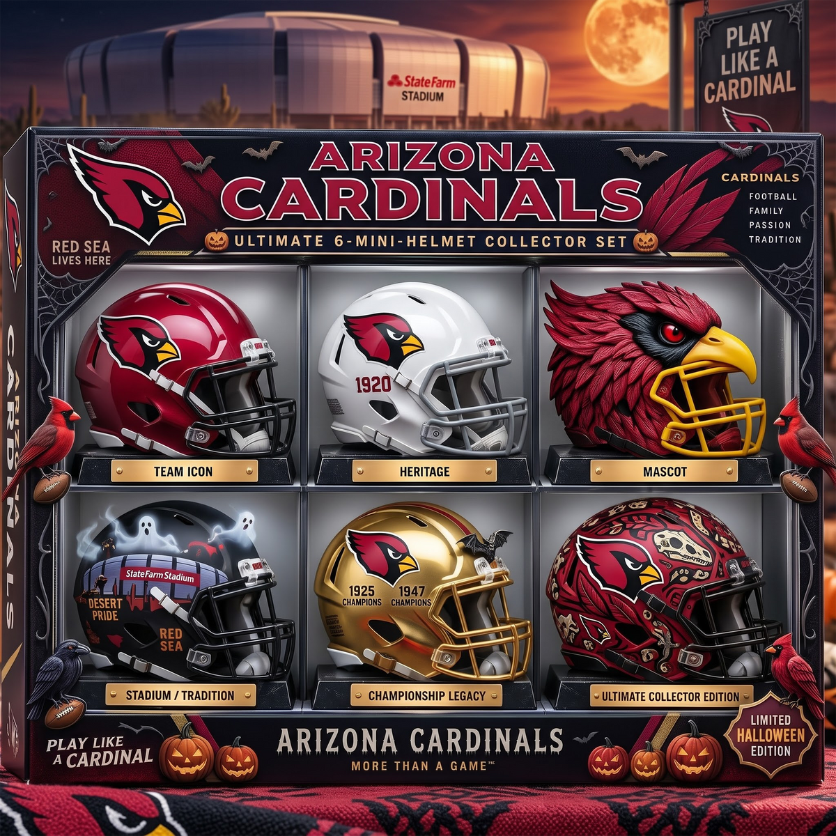 AC x NFL Ultimate 6-Mini-Helmet Collector Set - Limited Halloween Edition