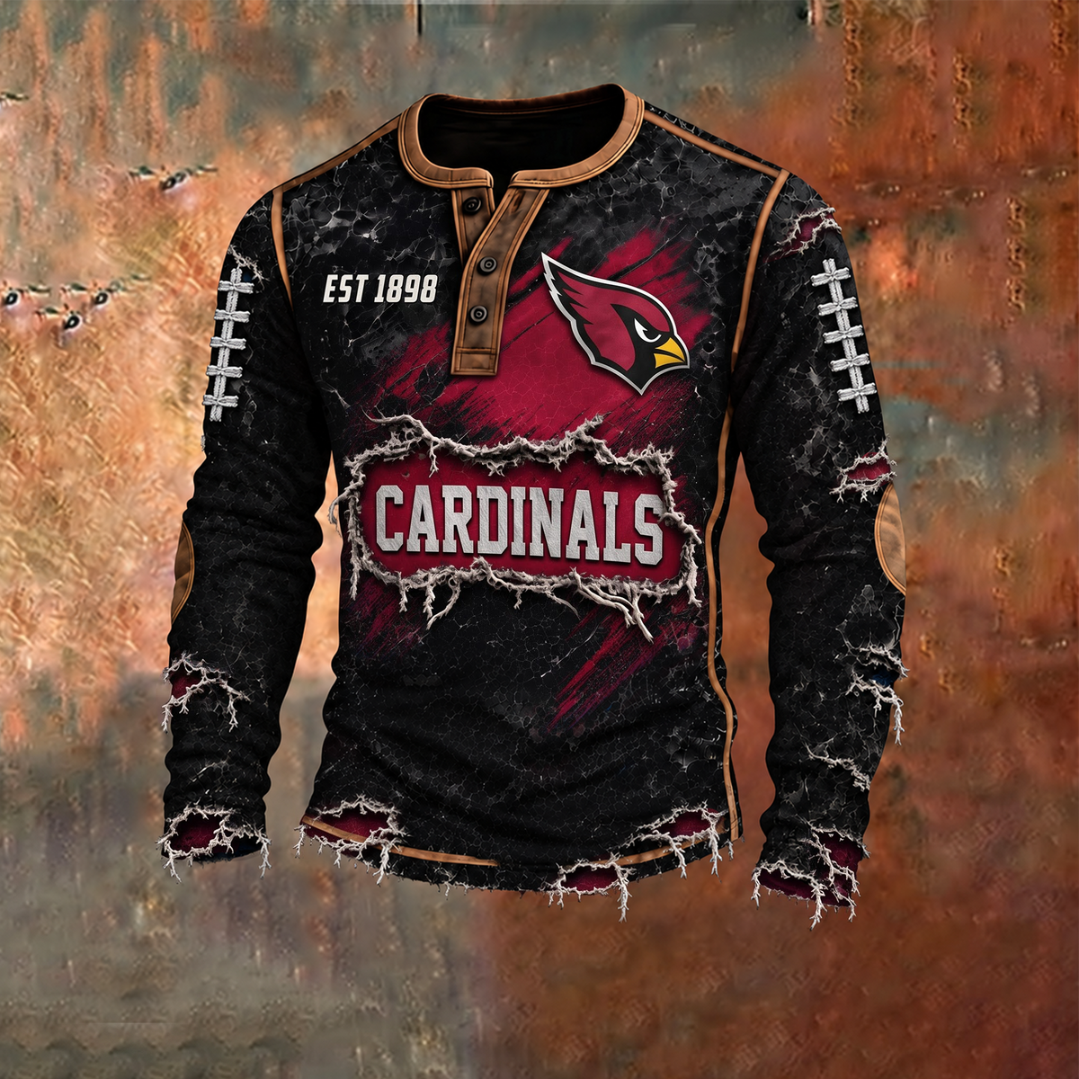 AC x PREMIUM NFL Distressed Long Sleeve Jersey