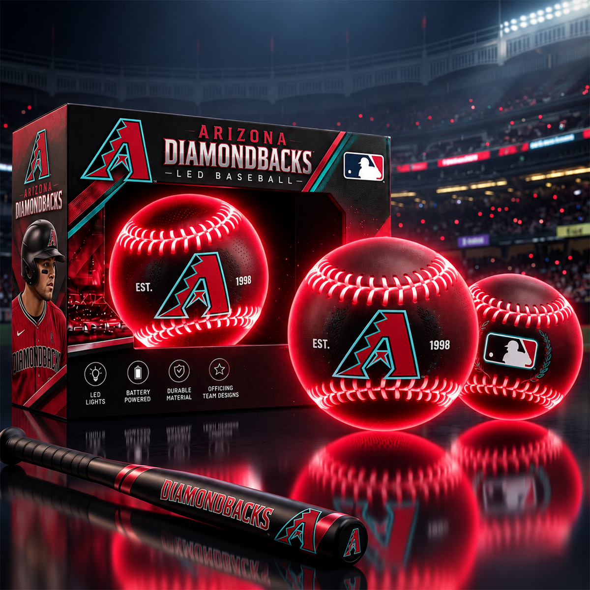 AD x Custom MLB Light-Up LED Baseball Gift Set