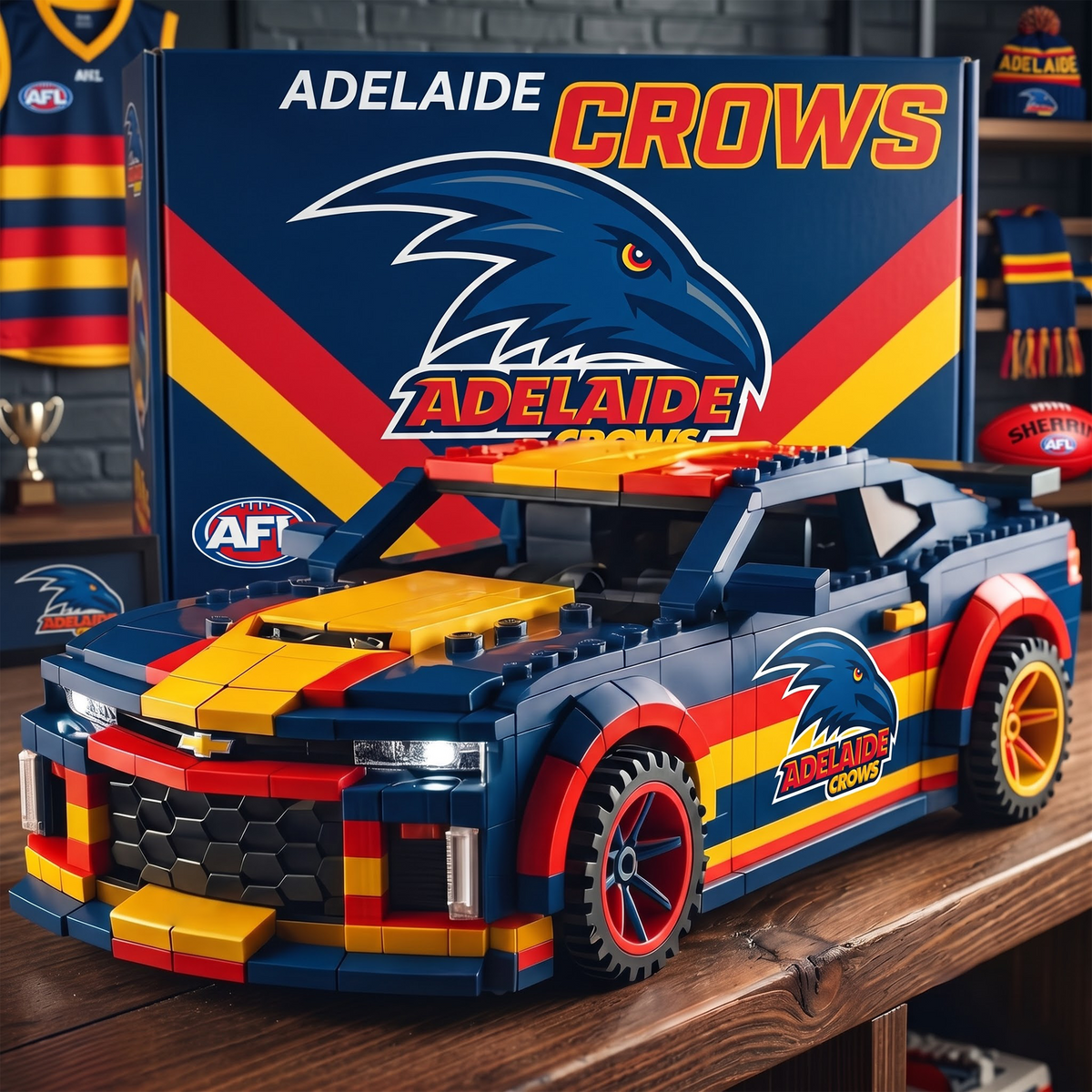ADE x AFL Team Muscle Car Building Block Set