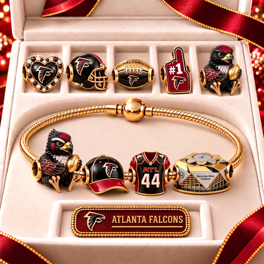 AF x Premium NFL Fan Charm Bracelet - Pandora Style Sports Charm Set