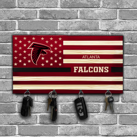 NFL x ATL American Football Team Wooden Key Holder HLP 281125 HLPHUONG