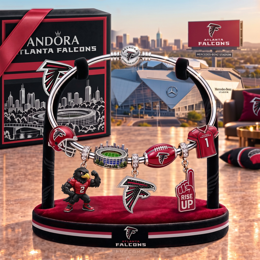 AF x Personalized NFL Pandora Style Charm Bracelet Gift Set 1409