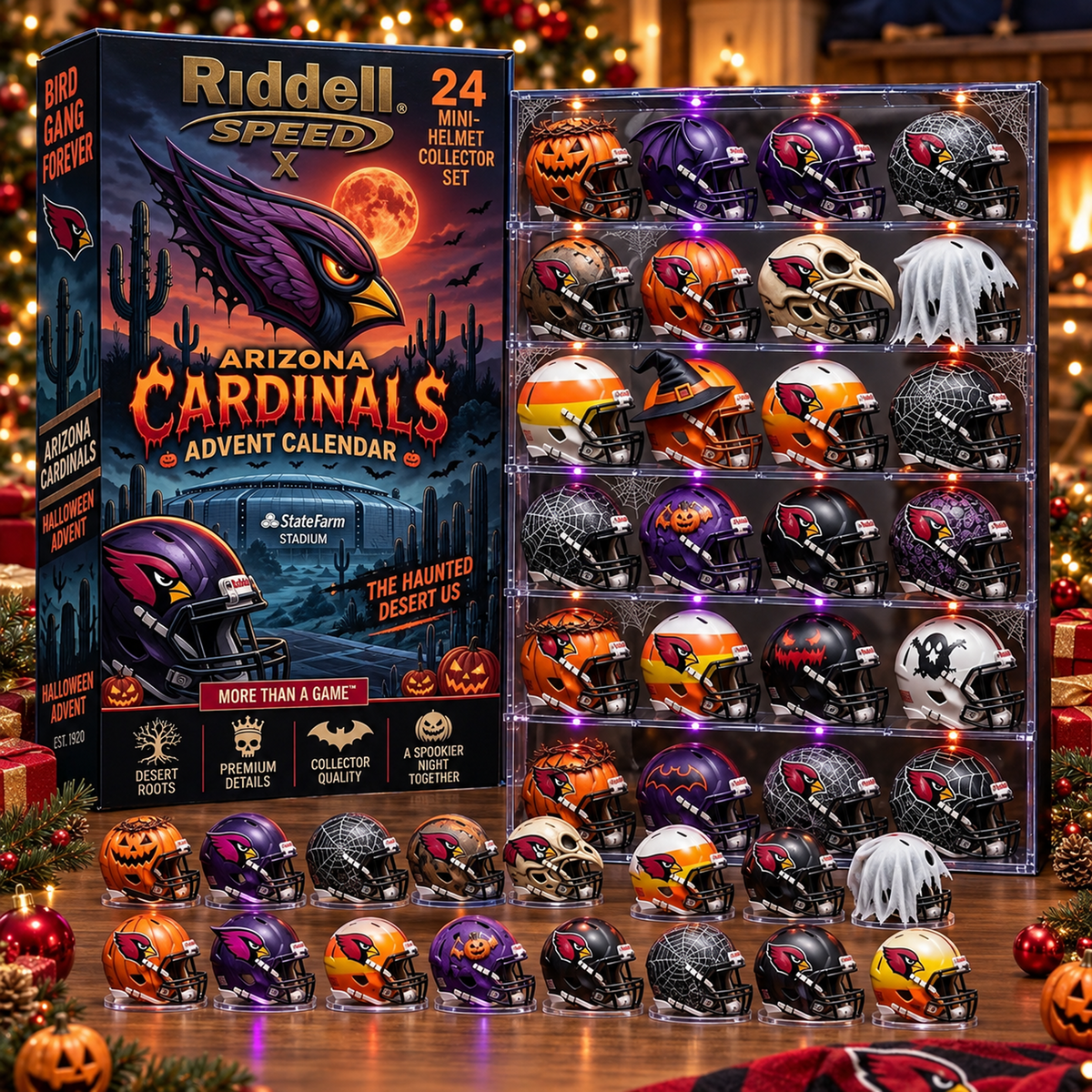 ARI X NFL Halloween Advent Calendar – 24 Mini Helmet Collector Set