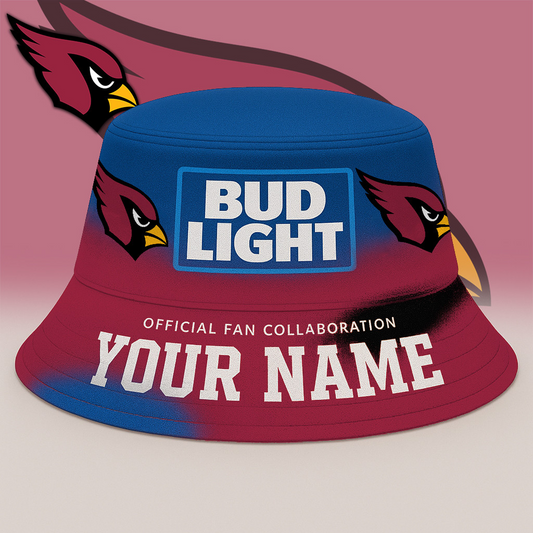 ARI x NFL Bud Light Personalized Bucket Hat DATND TANTD