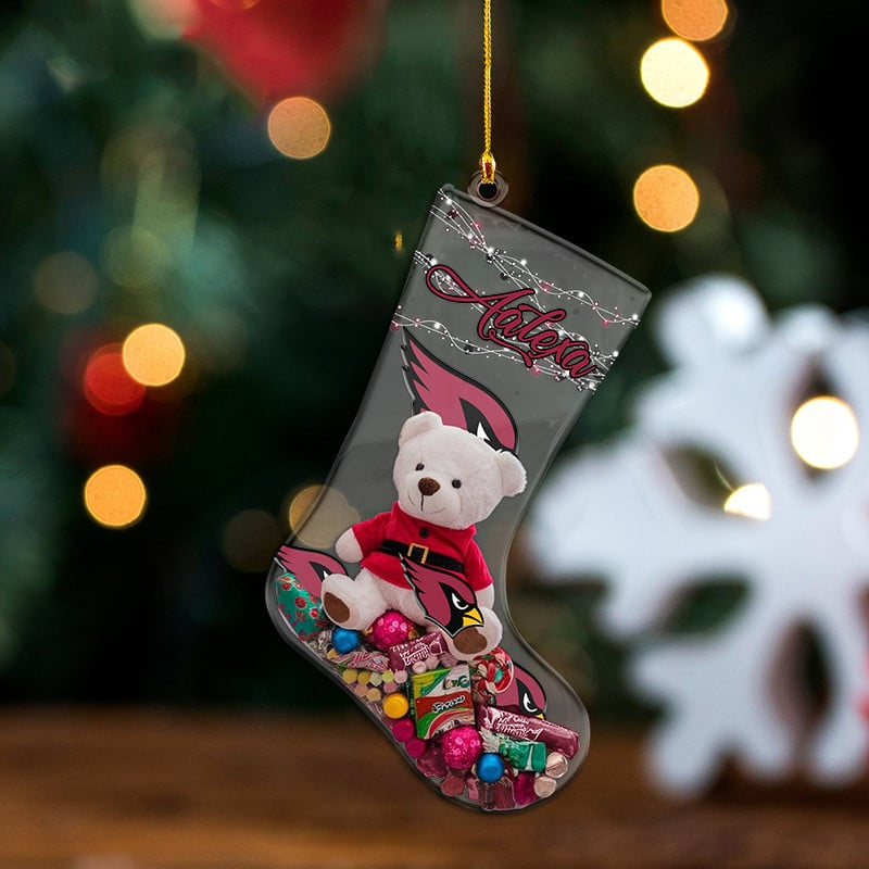 ARI x NFL Christmas Personalized Acrylic Ornament DatND DVT