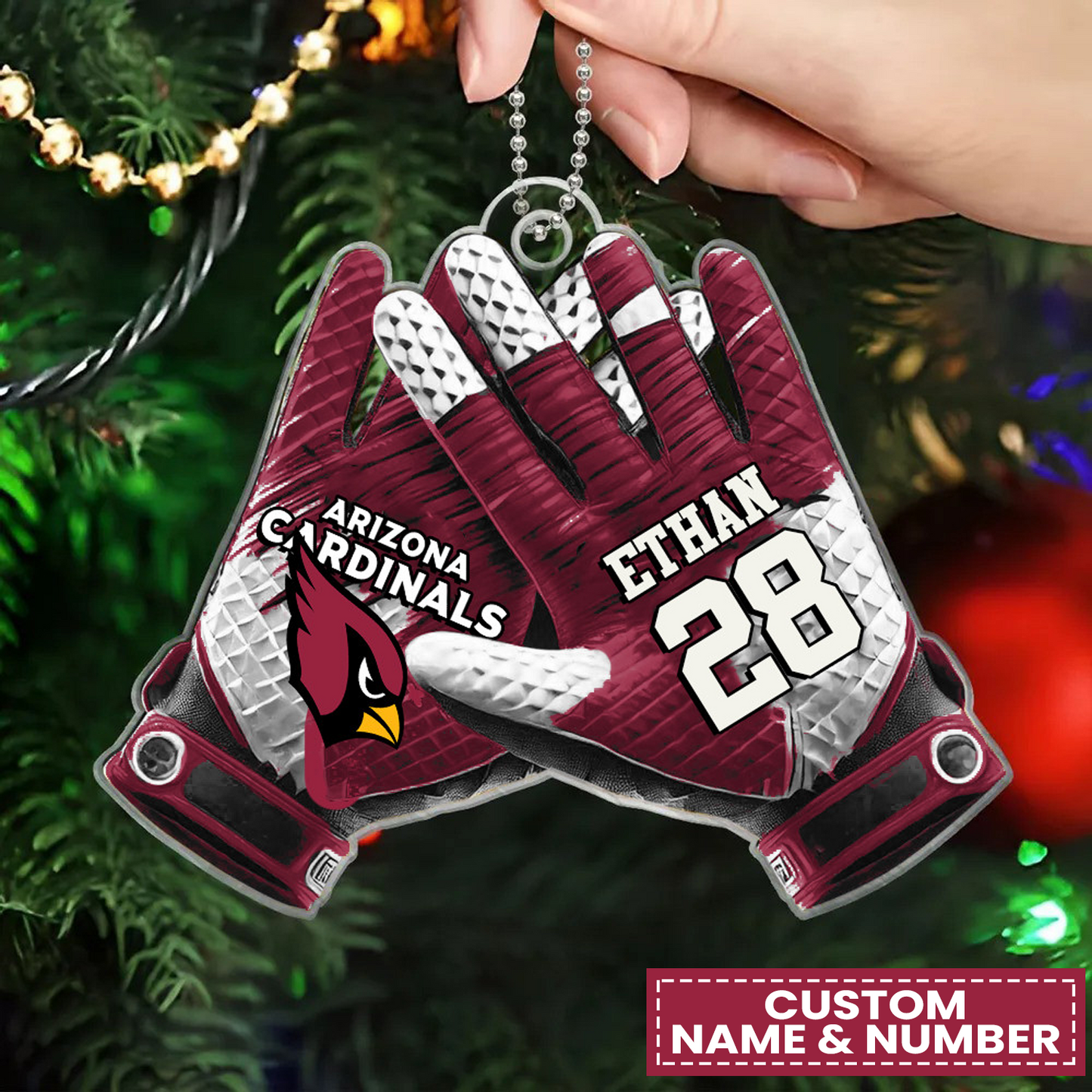 ARI x NFL Customized Christmas Acrylic Ornament DATND TANTD