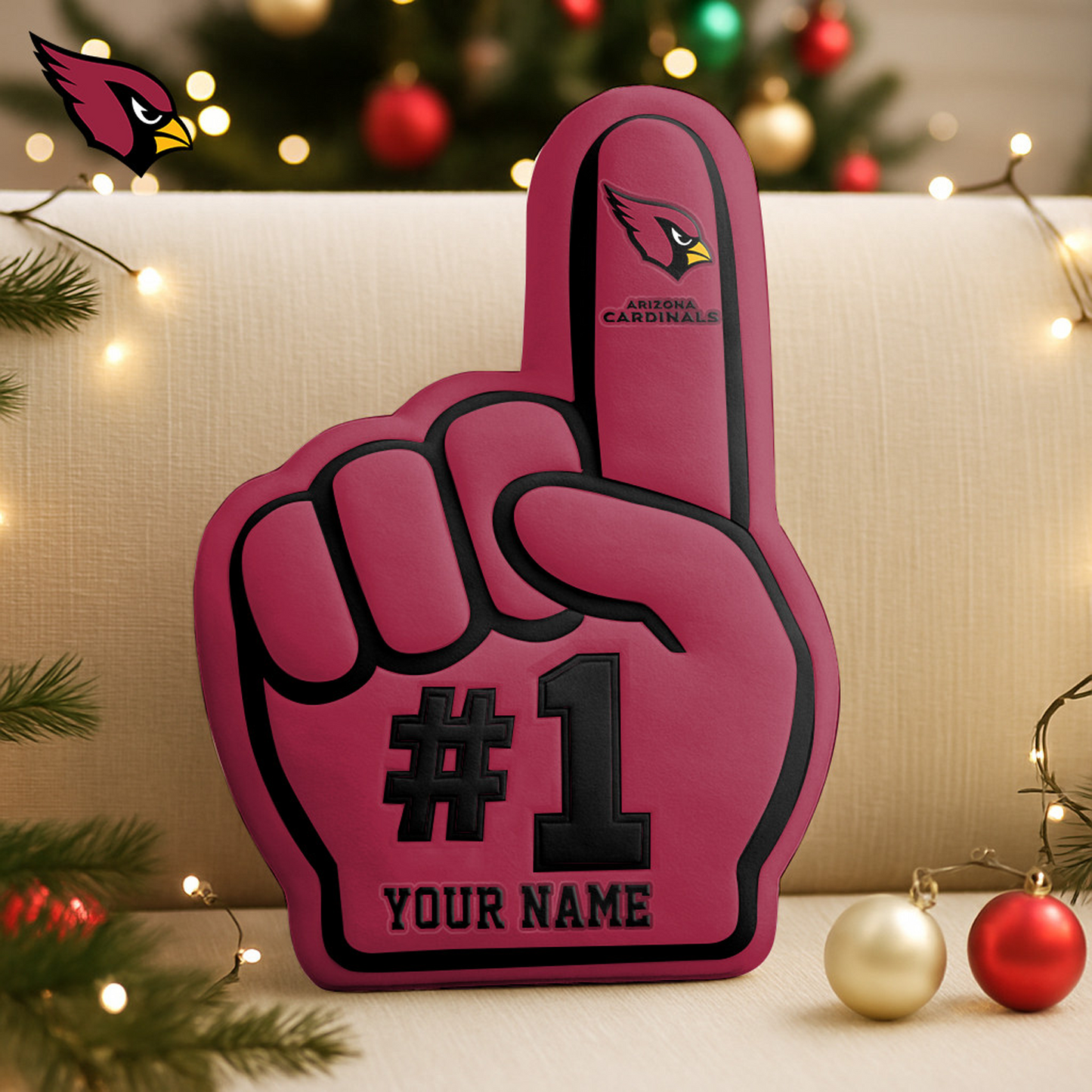 ARI x NFL Customized Shaped Pillow Christmas DATND TANTD
