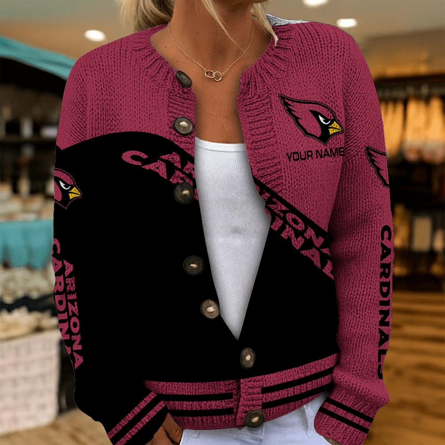 ARI x NFL Knitted Cardigan DATND TANTD