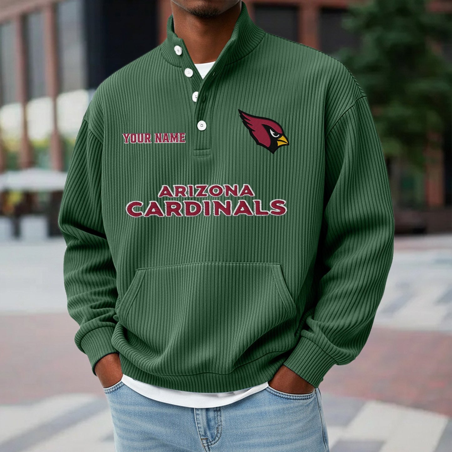 ARI x NFL Waffle High Neck Long Sleeved Sweatshirt DATND TANTD 221125